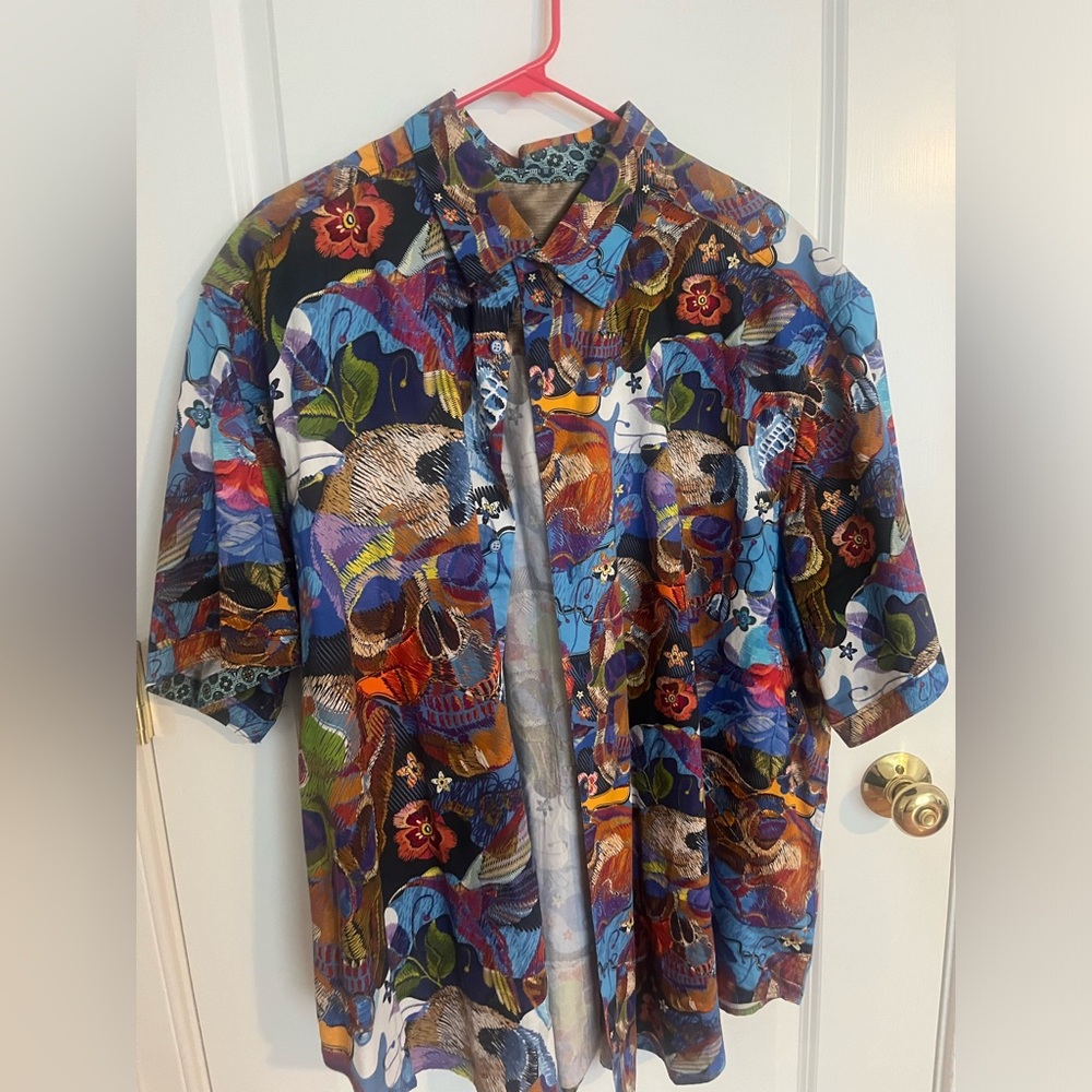 NEW exclusive Robert Graham patterned button-down size 2XL